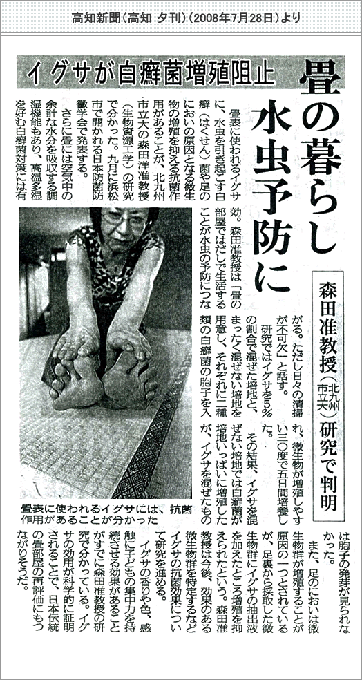 高知新聞（高知　夕刊）（2008年7月28日）より
